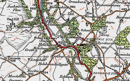 Old map of Brockwoodlees in 1925