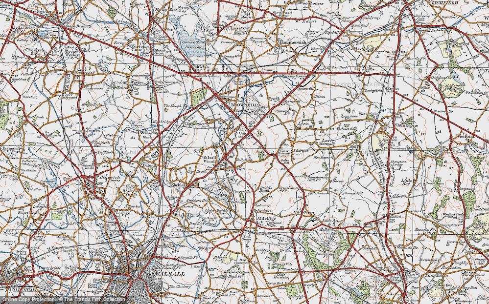 Old Map of Holly Bank, 1921 in 1921