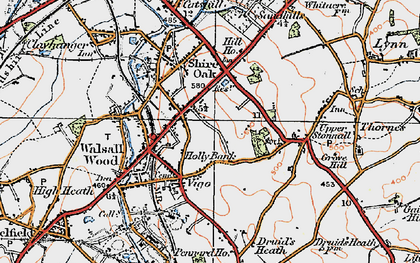 Old map of Holly Bank in 1921