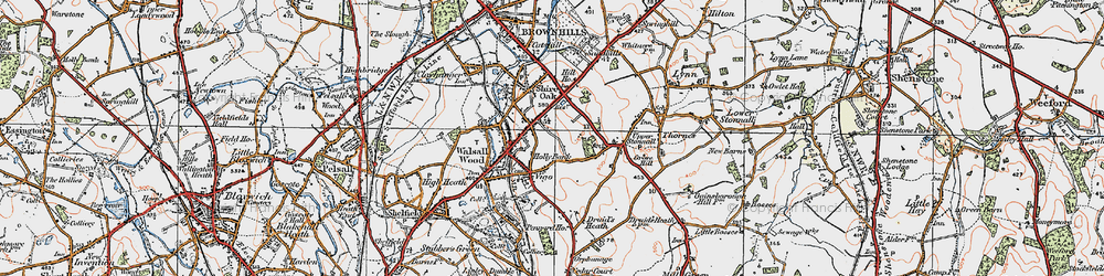 Old map of Holly Bank in 1921