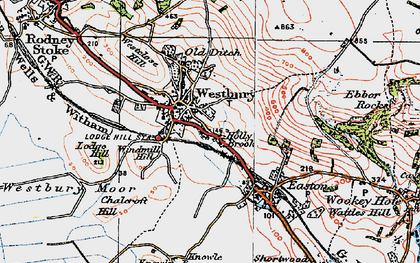 Old map of Holly Brook in 1919