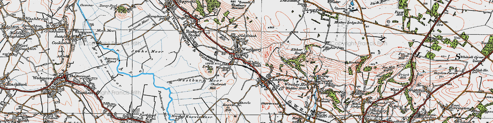 Old map of Holly Brook in 1919