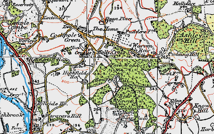 Old map of Holly Cross in 1919