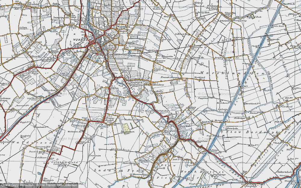 Old Map of Holly End, 1922 in 1922