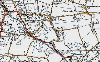 Old map of Holly End in 1922