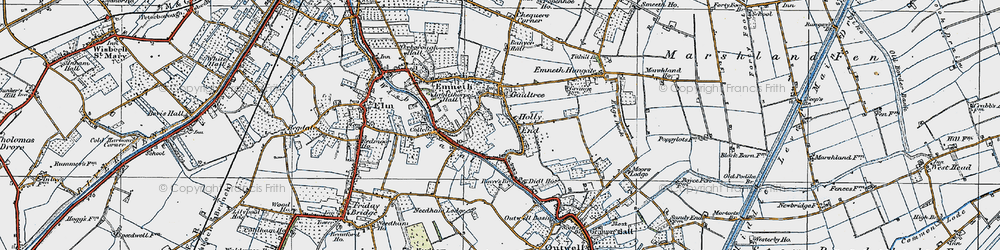 Old map of Holly End in 1922