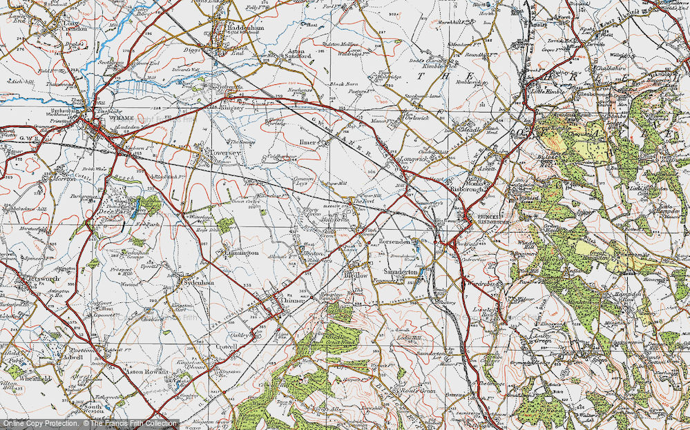 Old Map of Holly Green, 1919 in 1919