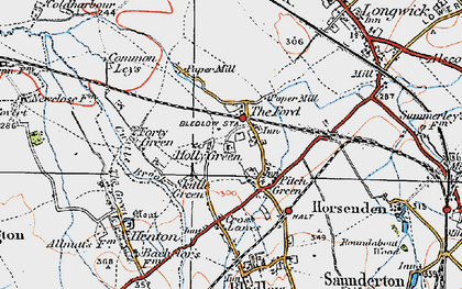 Old map of Holly Green in 1919