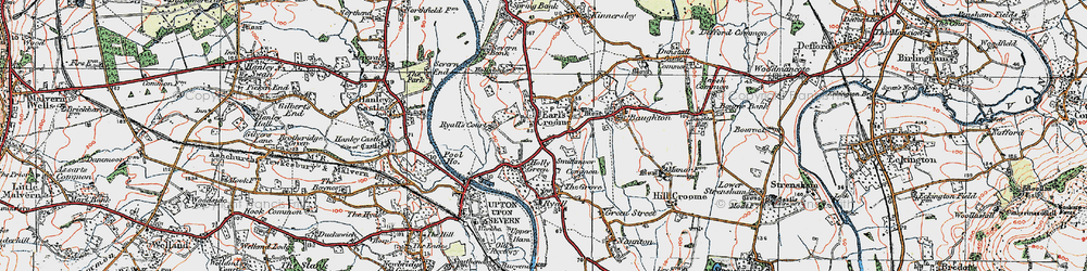 Old map of Holly Green in 1920