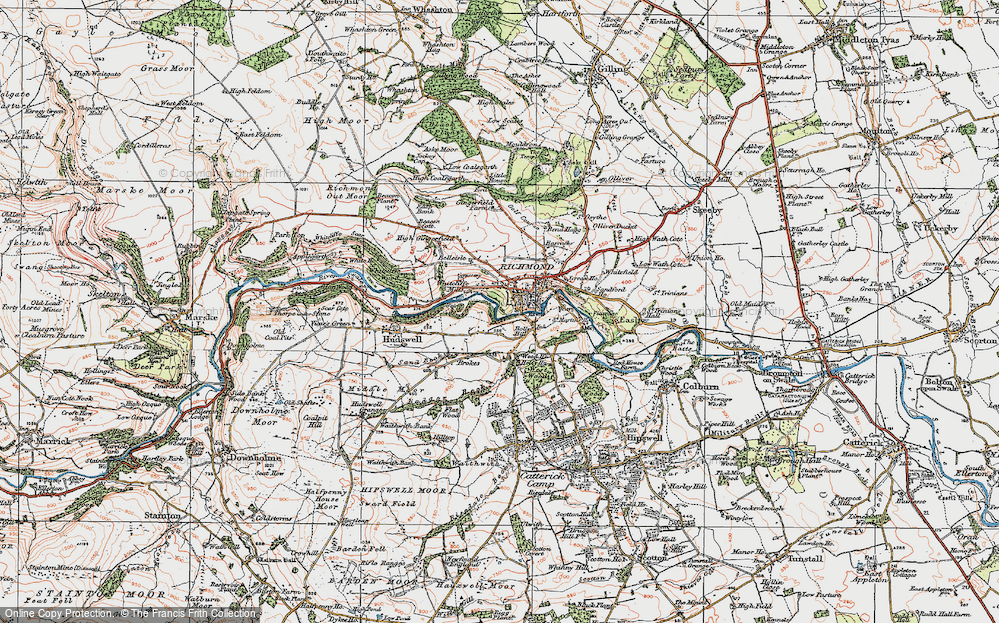 Old Map of Holly Hill, 1925 in 1925