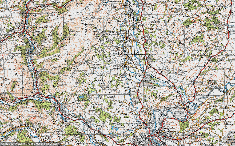 Old Map of Hollybush, 1919 in 1919