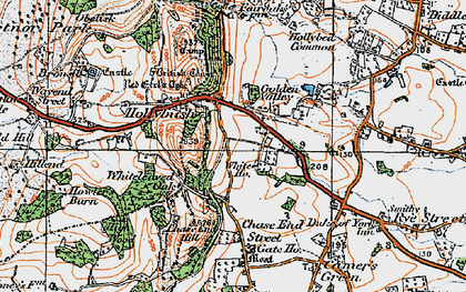 Old map of Hollybush in 1920