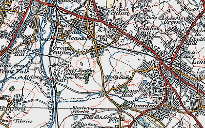 Old map of Hollybush in 1921