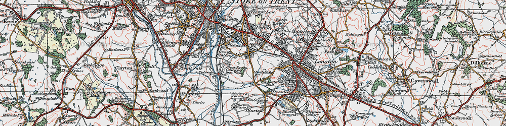 Old map of Hollybush in 1921