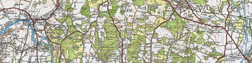 Old map of Hollybush Corner in 1920