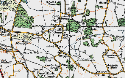 Old map of Hollybush Corner in 1921