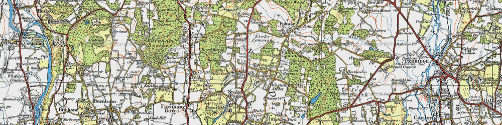 Old map of Hollybush Hill in 1920