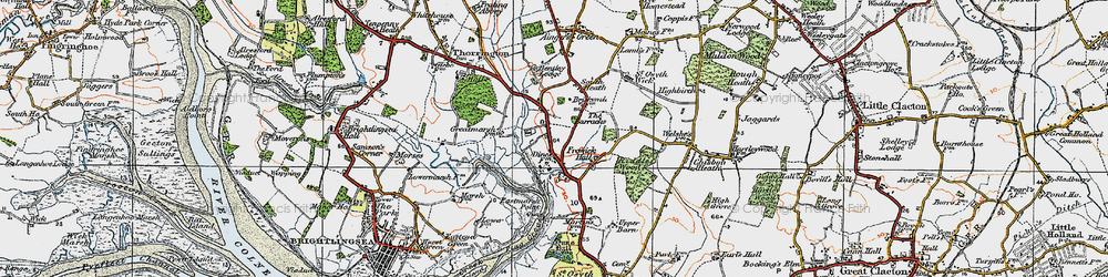 Old map of Hollybush Hill in 1921