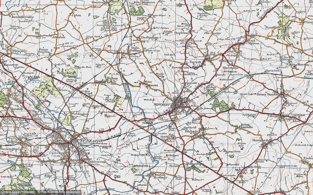 Old Map of Hollycroft, 1921 in 1921