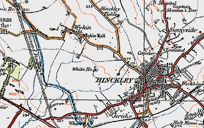 Old map of Hollycroft in 1921