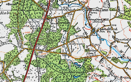 Old map of Hollywater in 1919