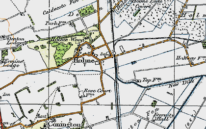 Old map of Holme in 1920