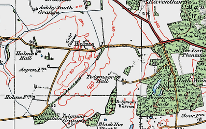 Old map of Holme in 1923