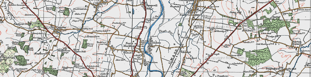 Old map of Holme in 1923