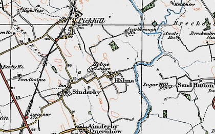Old map of Holme in 1925