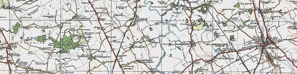 Old map of Holme in 1925