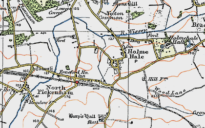 Old map of Bury's Hall in 1921