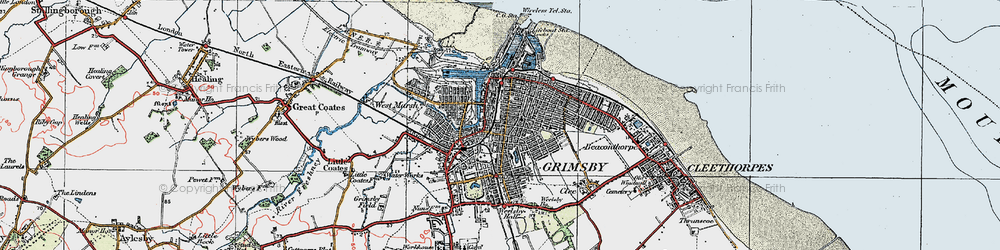 Old map of Holme Hill in 1923