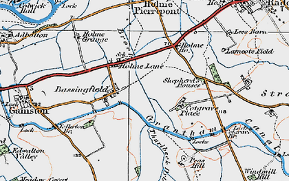 Old map of Holme Lane in 1921