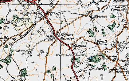 Old map of Holme Marsh in 1920