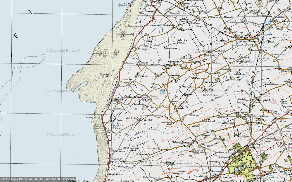 Old Map of Holme St Cuthbert, 1925 in 1925