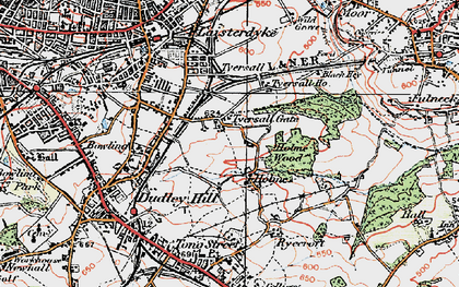 Old map of Holme Wood in 1925