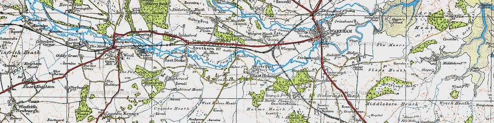 Old map of Holmebridge in 1919