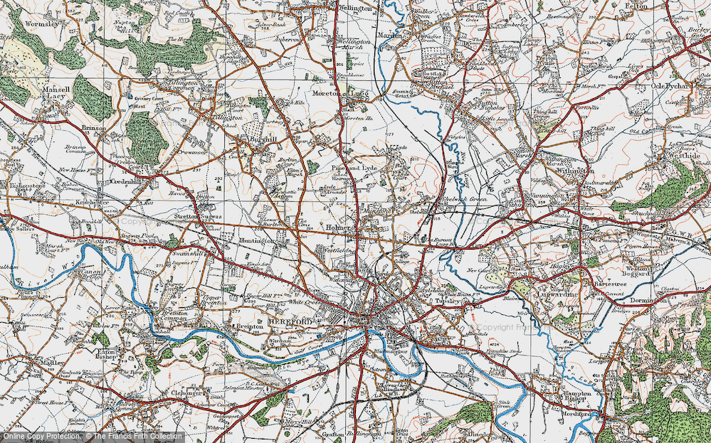 Old Map of Holmer, 1920 in 1920