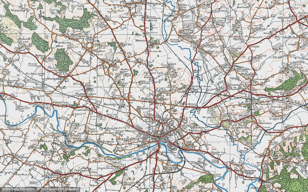 Historic Ordnance Survey Map of Holmer, 1920 - Francis Frith