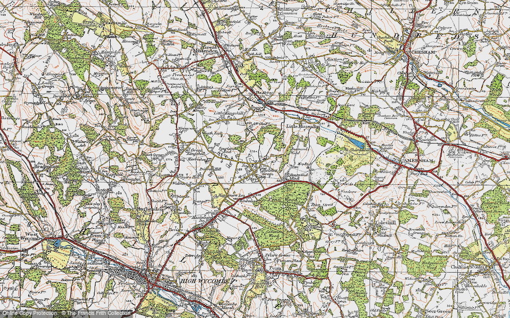 Old Map of Holmer Green, 1919 in 1919