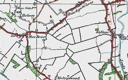 Old map of Holmes in 1924