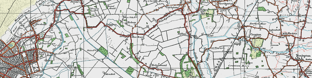 Old map of Holmes in 1924