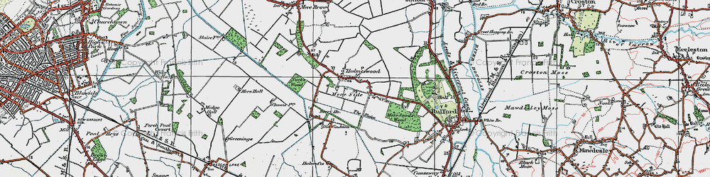 Old map of Holmeswood in 1924