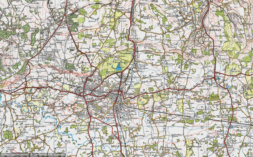 Old Map of Holmethorpe, 1920 in 1920