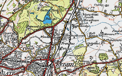 Old map of Holmethorpe in 1920