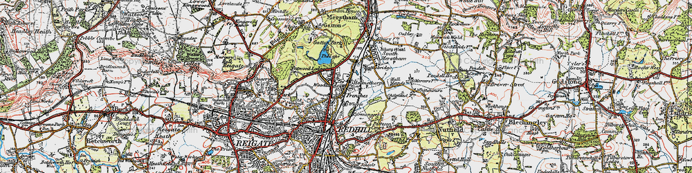 Old map of Holmethorpe in 1920