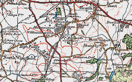 Old map of Holmewood in 1923