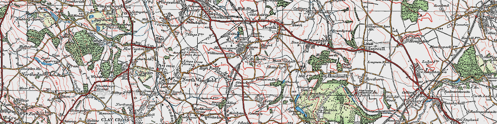 Old map of Holmewood in 1923