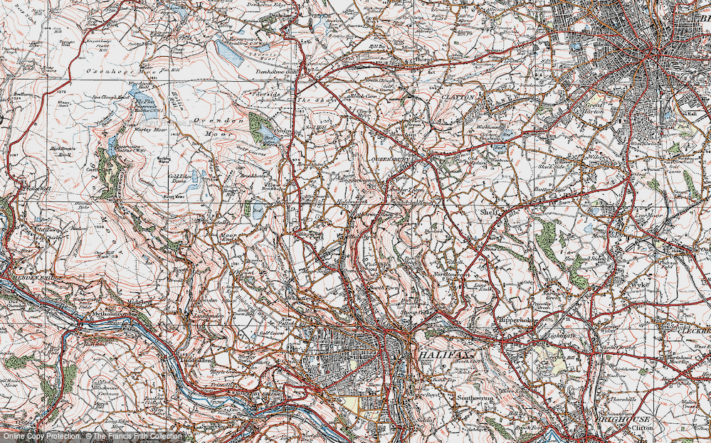 Old Map of Holmfield, 1925 in 1925