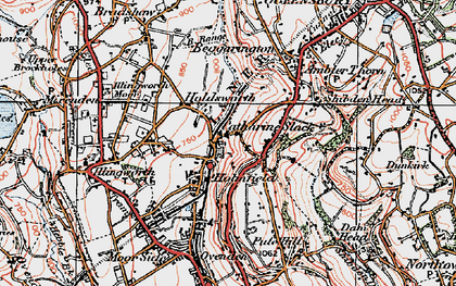 Old map of Holmfield in 1925